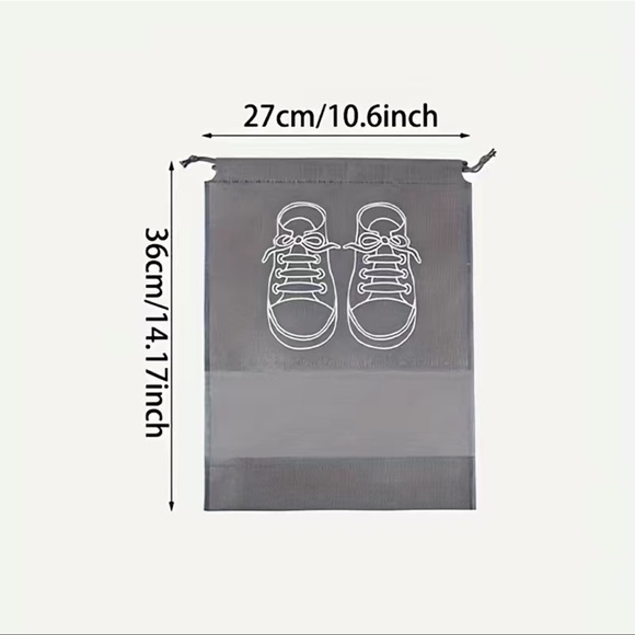 10pcs Non-woven Travel Portable Shoe Storage Bag - Waterproof Transparen… - Picture 4 of 4